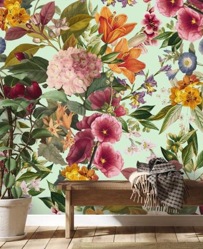 ville blomster tapet