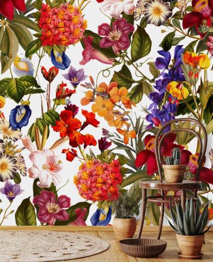 joli papier peint à fleurs