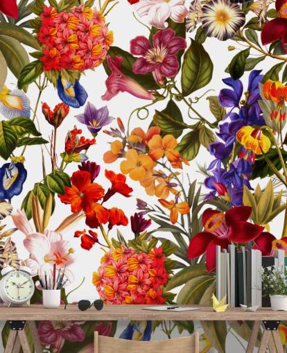 joli papier peint à fleurs