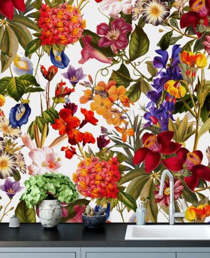 ziemlich Blumentapete