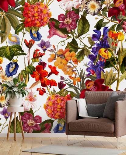 joli papier peint à fleurs