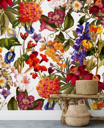 joli papier peint à fleurs