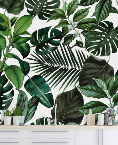 gröna exotiska blad tapeter gröna exotiska blad tapeter