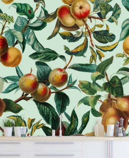 perziken en peren behang