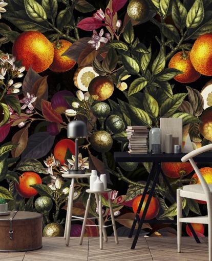 Orange und Zitrone Tapete