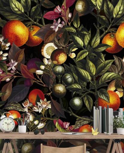 orange and lemon wallpaper