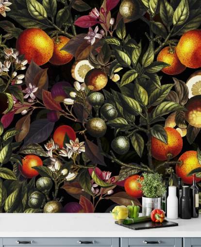 Orange und Zitrone Tapete