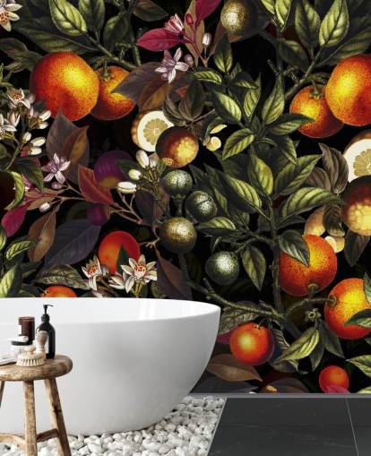 Orange und Zitrone Tapete