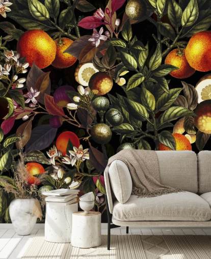 orange and lemon wallpaper