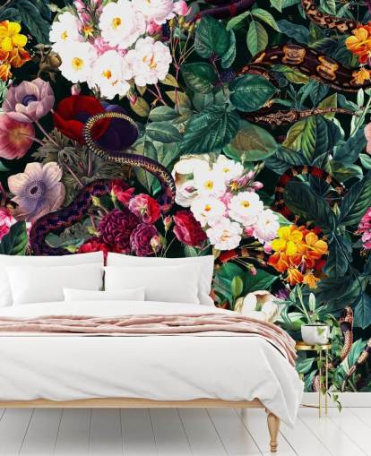 orm och blommor tapeter orm och blommor tapeter