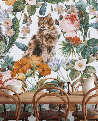 katter och blommor tapeter katter och blommor tapeter