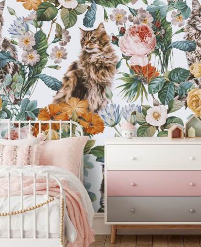 cats and flowers wallpaper cats and flowers wallpaper