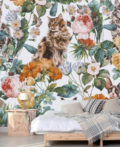 Fondos de cats and flowers