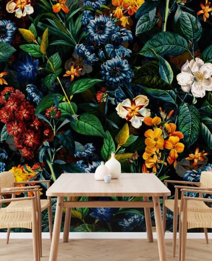 dark floral wallpaper