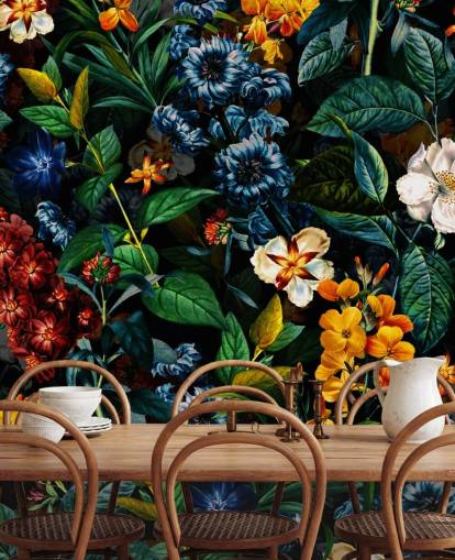 papel de parede floral escuro papel de parede floral escuro