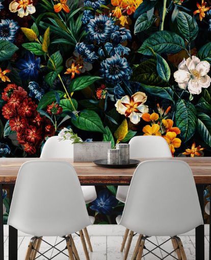 dark floral wallpaper