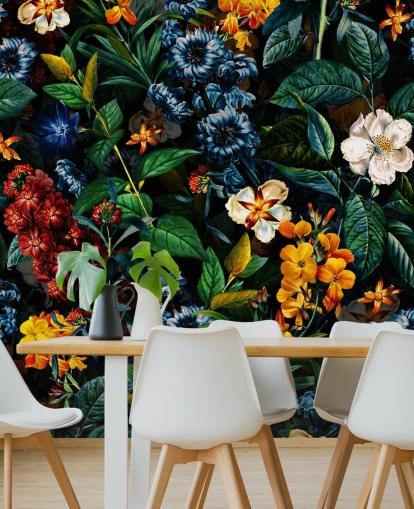 papier peint floral foncé papier peint floral foncé