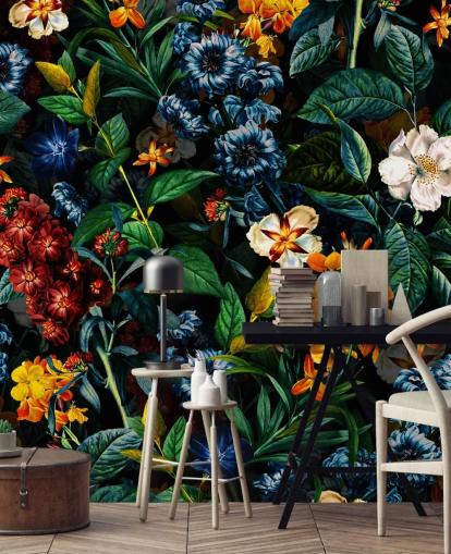 dark floral wallpaper