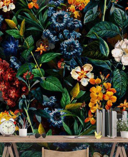 mørk floral tapet mørk floral tapet