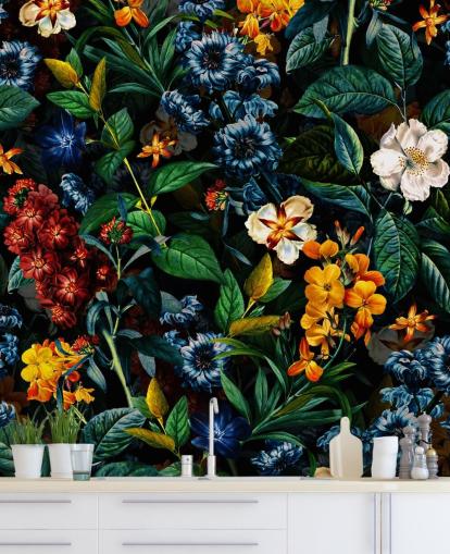 dark floral wallpaper