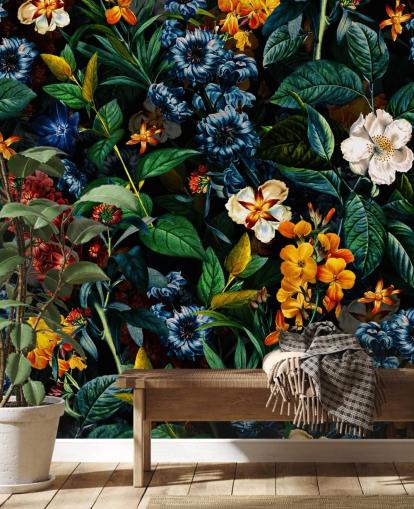 dark floral wallpaper