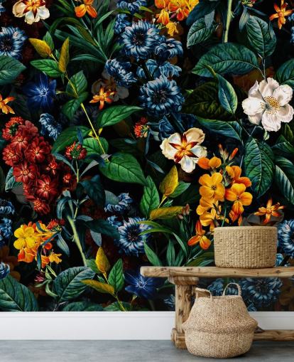 donker bloemenbehang donker bloemenbehang