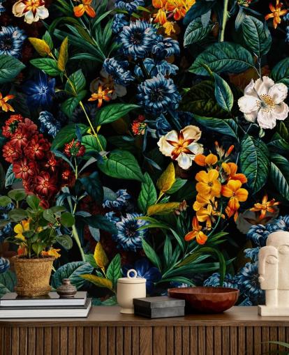 dark floral wallpaper