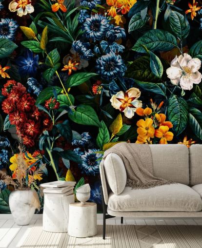 papel pintado floral oscuro papel pintado floral oscuro
