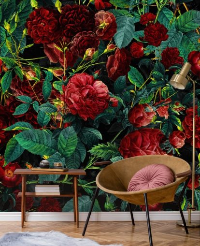 rosas vermelhas rubi e folhas verdes papel de parede rosas vermelhas rubi e folhas verdes papel de parede