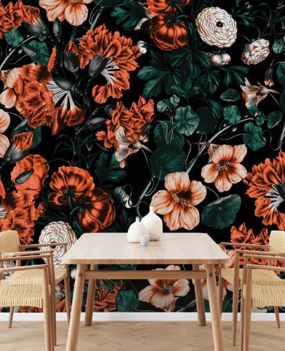 rote Blumen auf dunklem Hintergrund rote Blumen auf dunklem Hintergrund