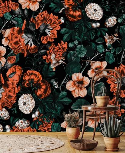 rote Blumen auf dunklem Hintergrund rote Blumen auf dunklem Hintergrund