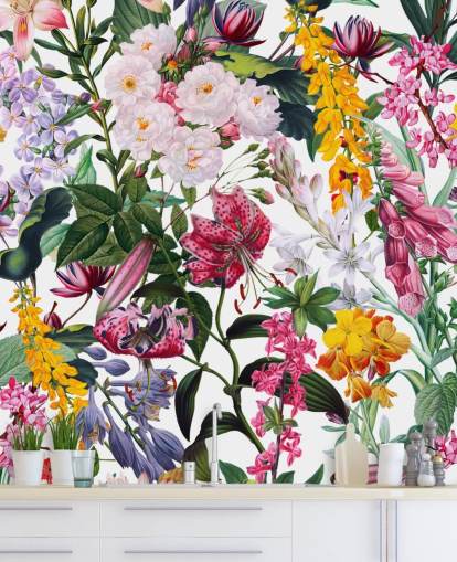 mooie bloemen behang