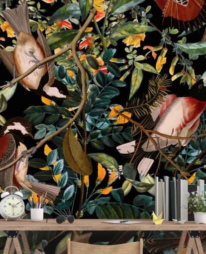 fond d'écran oiseau noir