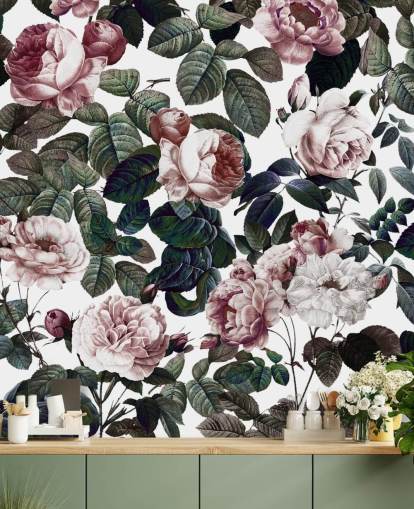 light pink roses and green leaves wallpaper light pink roses and green leaves wallpaper
