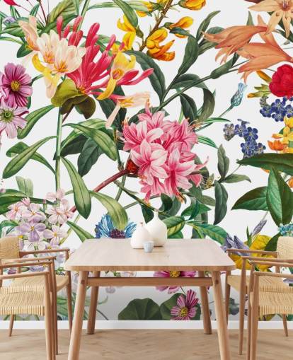 carta da parati fiori colorati