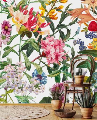 bunte Blumen Tapete
