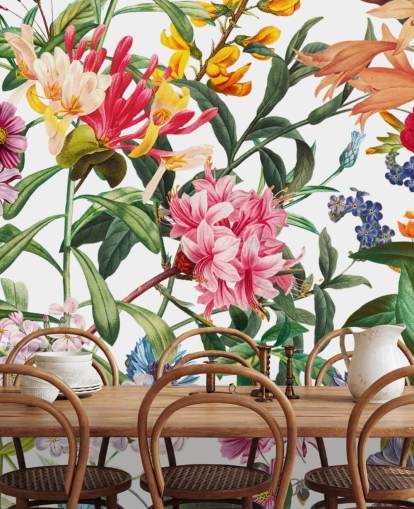 farverige blomster tapet
