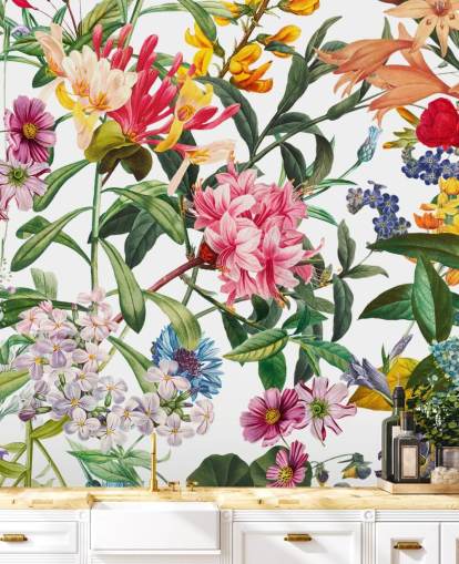 fargerike blomster tapet fargerike blomster tapet