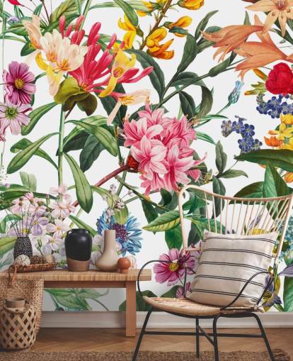 bunte Blumen Tapete bunte Blumen Tapete