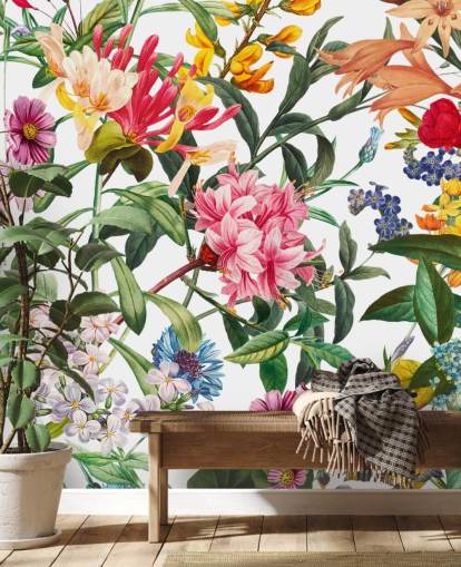 bunte Blumen Tapete bunte Blumen Tapete