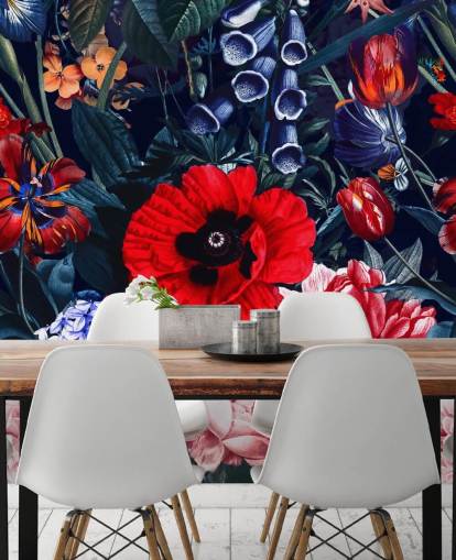 red and blue floral wallpaper red and blue floral wallpaper