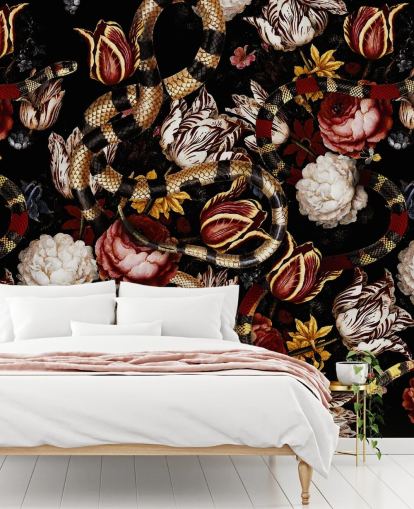 mørk floral og slange tapet mørk floral og slange tapet