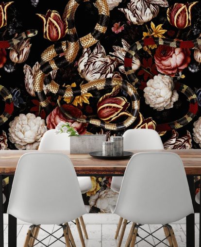 mørk floral og slange tapet mørk floral og slange tapet