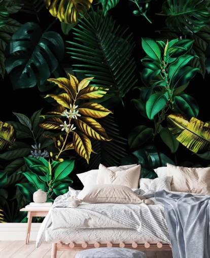 green and yellow leaves wallpaper