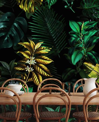 green and yellow leaves wallpaper