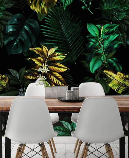 green and yellow leaves wallpaper