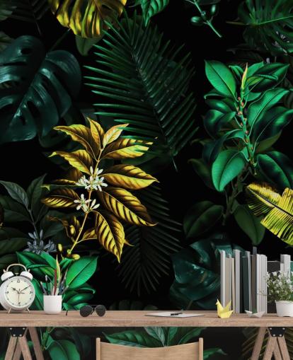 green and yellow leaves wallpaper