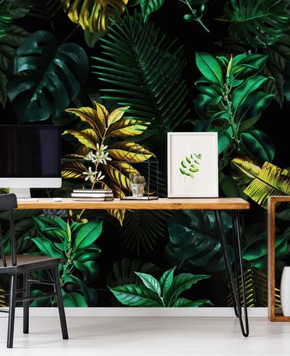 green and yellow leaves wallpaper