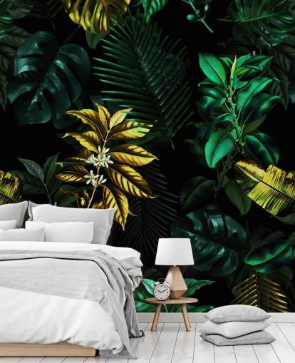 groen en geel bladerenbehang groen en geel bladerenbehang