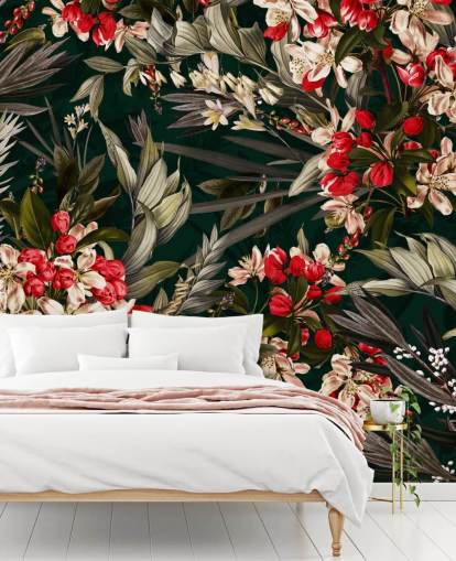 red and black floral wallpaper red and black floral wallpaper